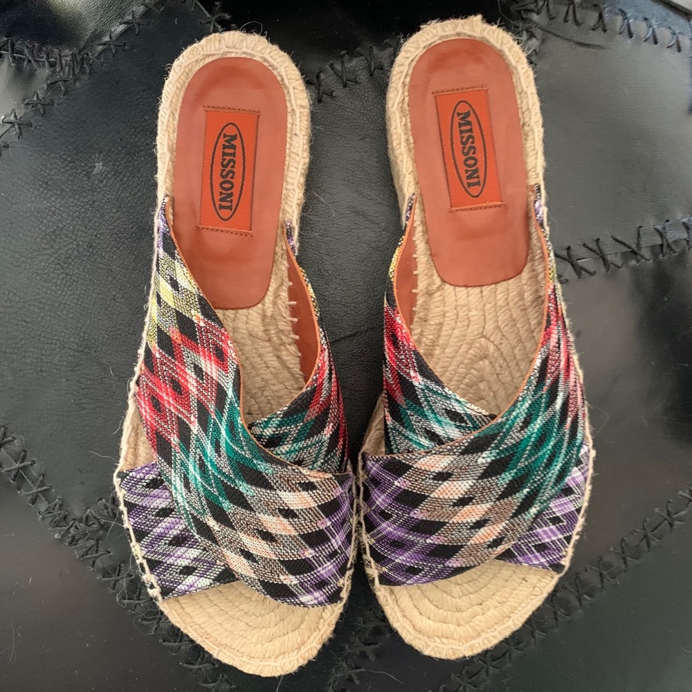 NWOB Missoni Crossband Espadrille Slide Size 39